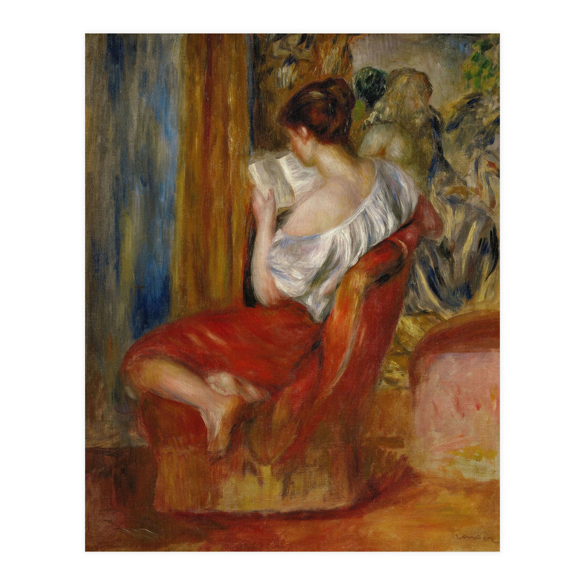 La liseuse-reading woman, around 1900. Oil on canvas, 56 x 46 cm. (Print Only)