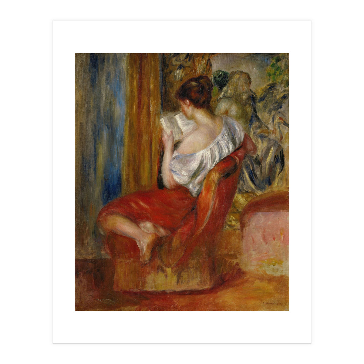La liseuse-reading woman, around 1900. Oil on canvas, 56 x 46 cm. (Print Only)