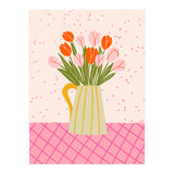Tulips in a vase - pink and orange (Print Only) thumbnail