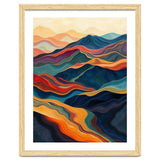 Abstract Mountain Landscape Art with Fluid Textures thumbnail