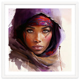 Amethyst Hood Tuareg Woman Portrait thumbnail