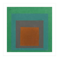 JOSEF ALBERS - HOMAGE TO THE SQUARE GREY BROWN GREEN (Print Only)