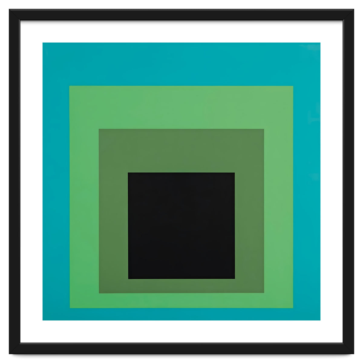 JOSEF ALBERS - HOMAGE TO THE SQUARE GREEN BLACK