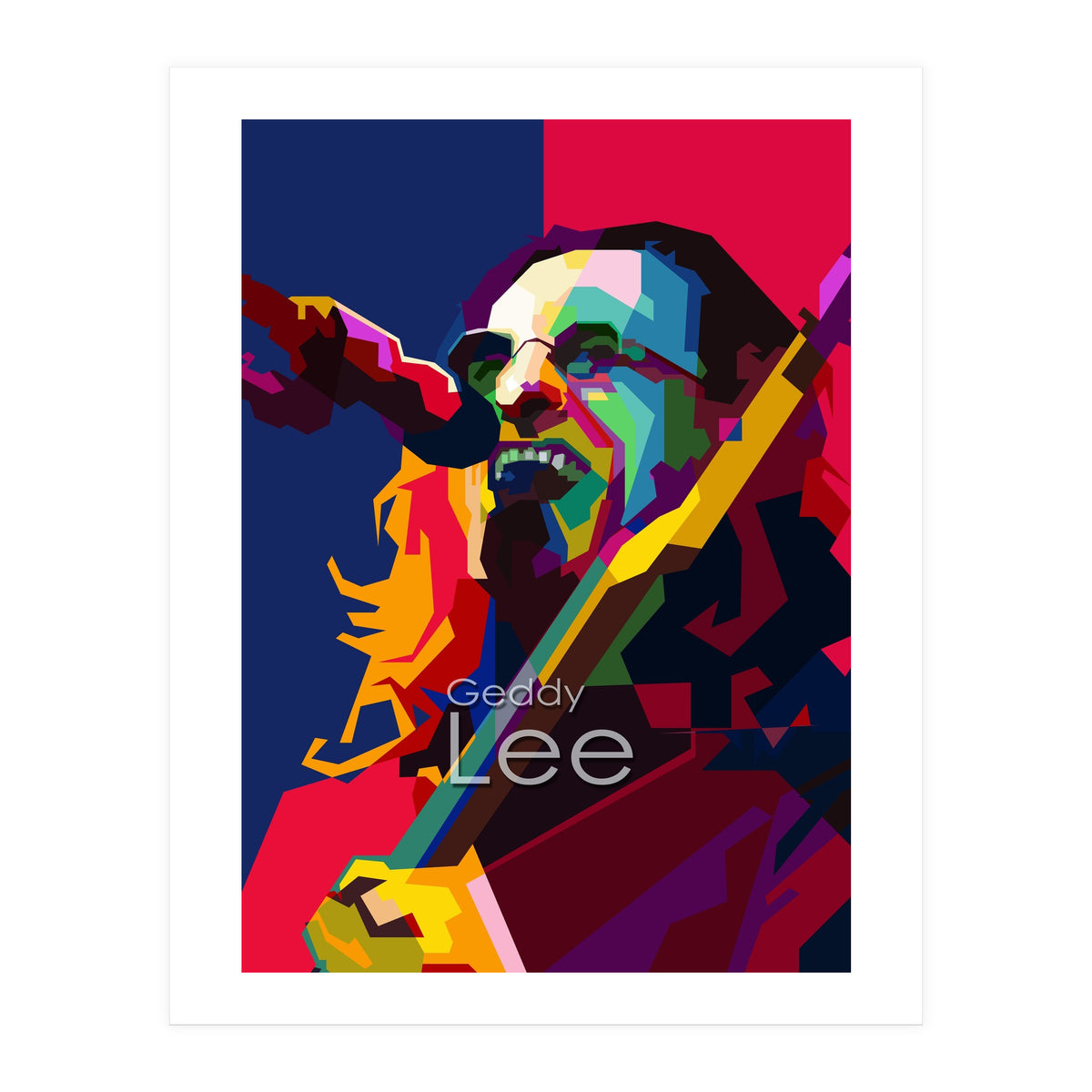 Geddy Lee RUSH Singer Pop Art WPAP (Print Only)
