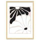 Floral Yin Yang, Scandinavian Nature Flowers Botanical Concept, Plants Blossom Positivity Neutral Minimalism thumbnail