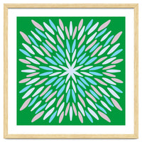 Petal Burst - green, blue, beige