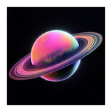 Neon Nebula Planet: Surreal Cosmic Illustration (Print Only) thumbnail