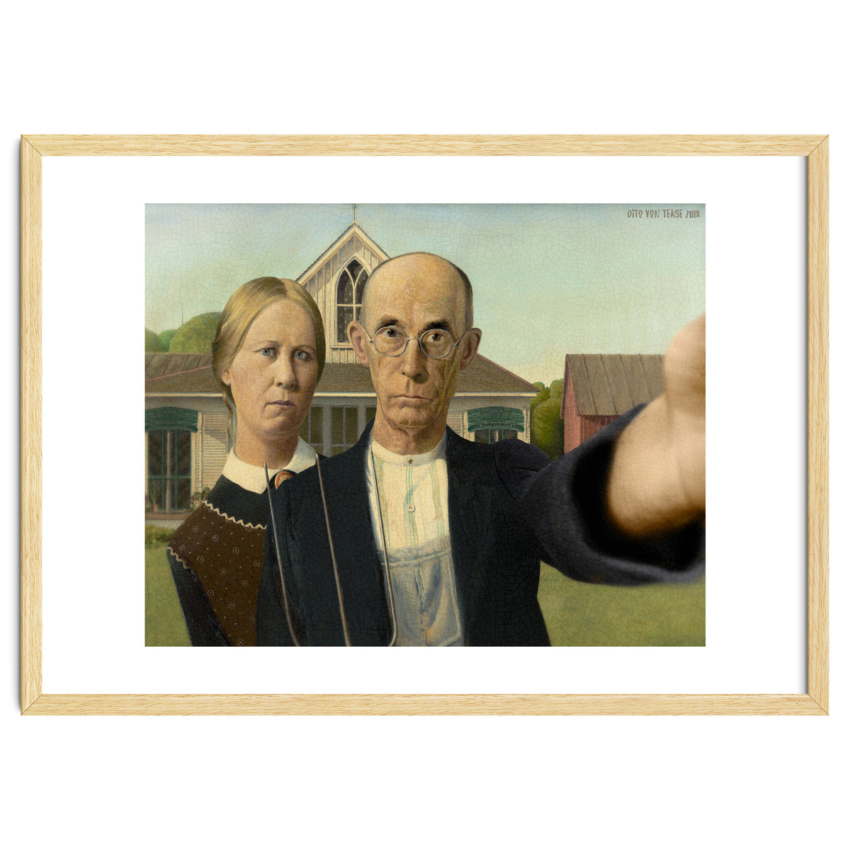 American Gothic - Grant Wood - Selfie