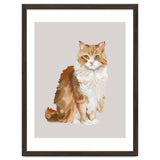 Handpainted messy oil painting of furry baby cat thumbnail