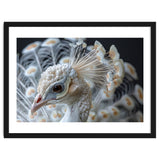 Close Up Albino Peacock Bird Portrait thumbnail