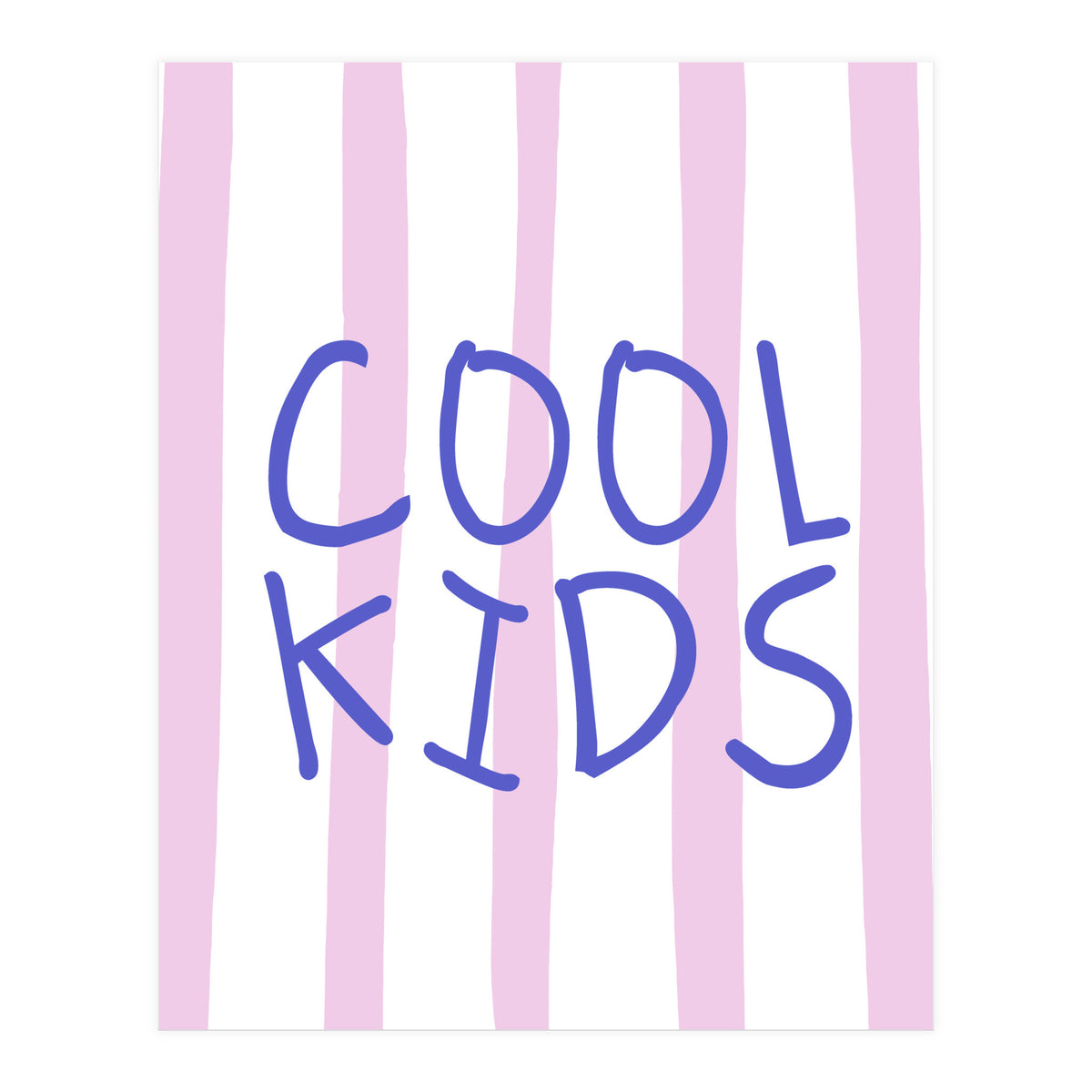 Cool Kids Club, Fun Playful Quote Print for Kids Room and Playroom Decor (Print Only)