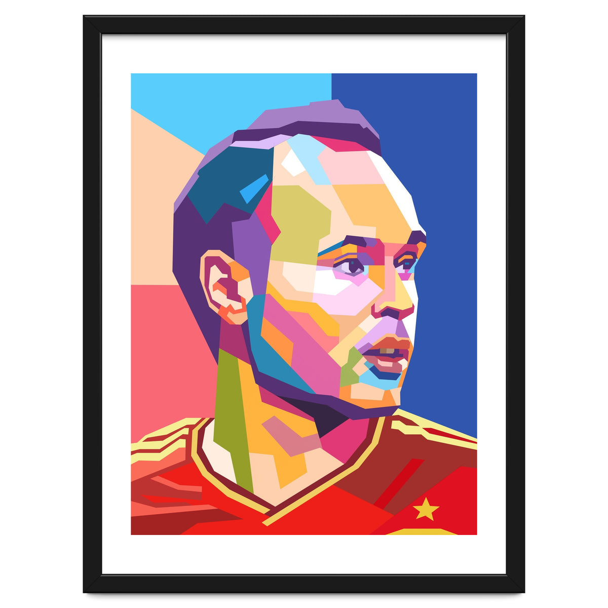 Iniesta pop art portrait