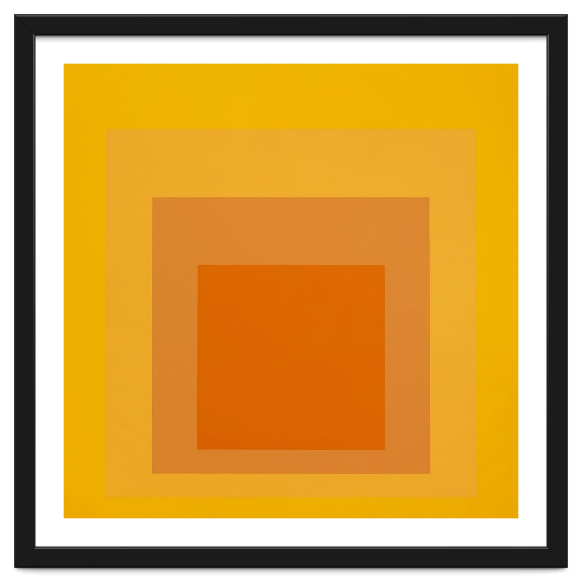JOSEF ALBERS - HOMAGE TO THE SQUARE YELLOW ORANGE 2. HIGH RESOLUTION