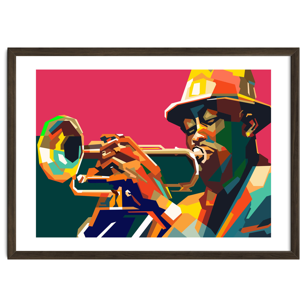 Jazz Trumpet Musician Pop Art Wpap