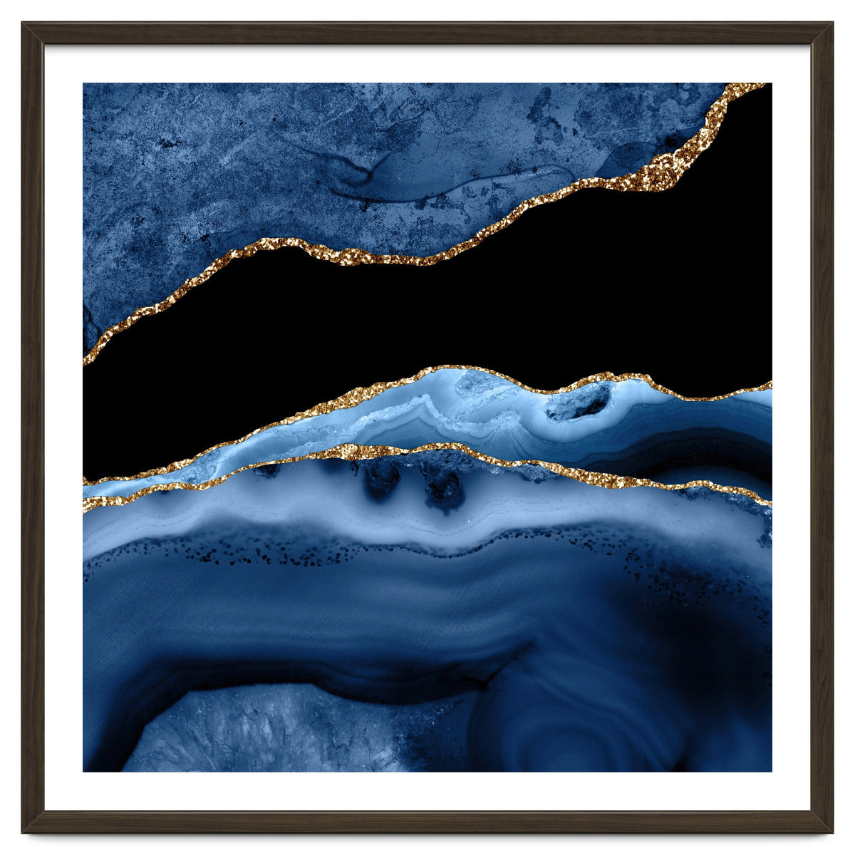 Navy & Gold Agate Texture 13