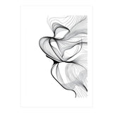 Abstract Black And White Swirls And Lines Flowing Art (Print Only) thumbnail