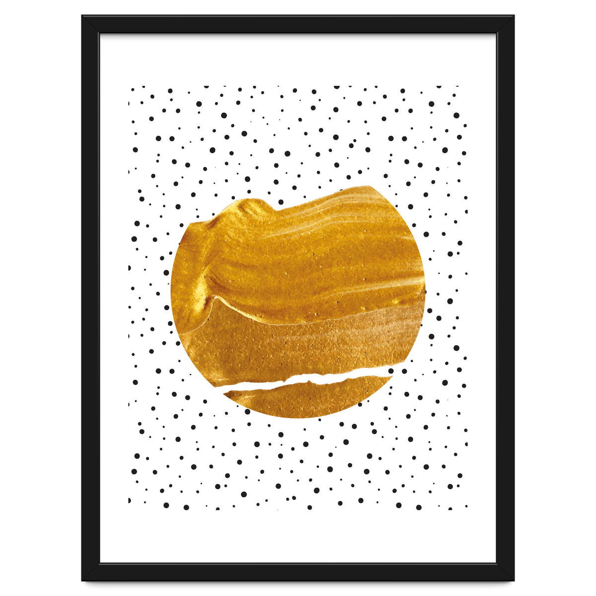 Stay Gold | Abstract Geometric Painting | Polka Dots Quirky Eclectic | Modern Boho Luxe