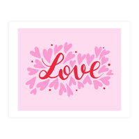 Love hearts - pink and red (Print Only)