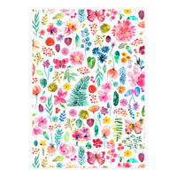 Colorful Flowers Forest Plants Multicolored (Print Only)