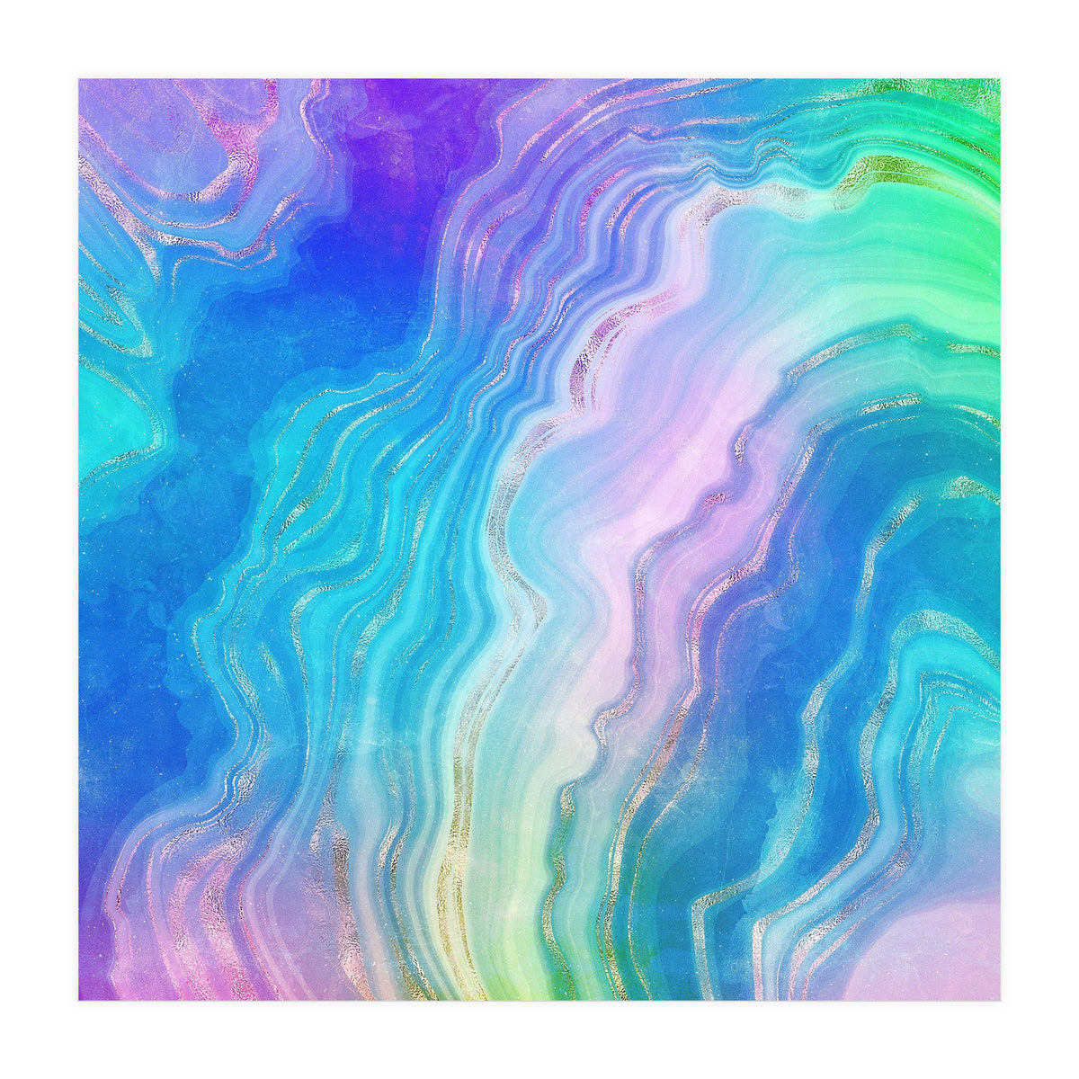 Neon Agate Texture 04 (Print Only)