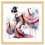 Geisha Dancer With Flowing Kimono thumbnail