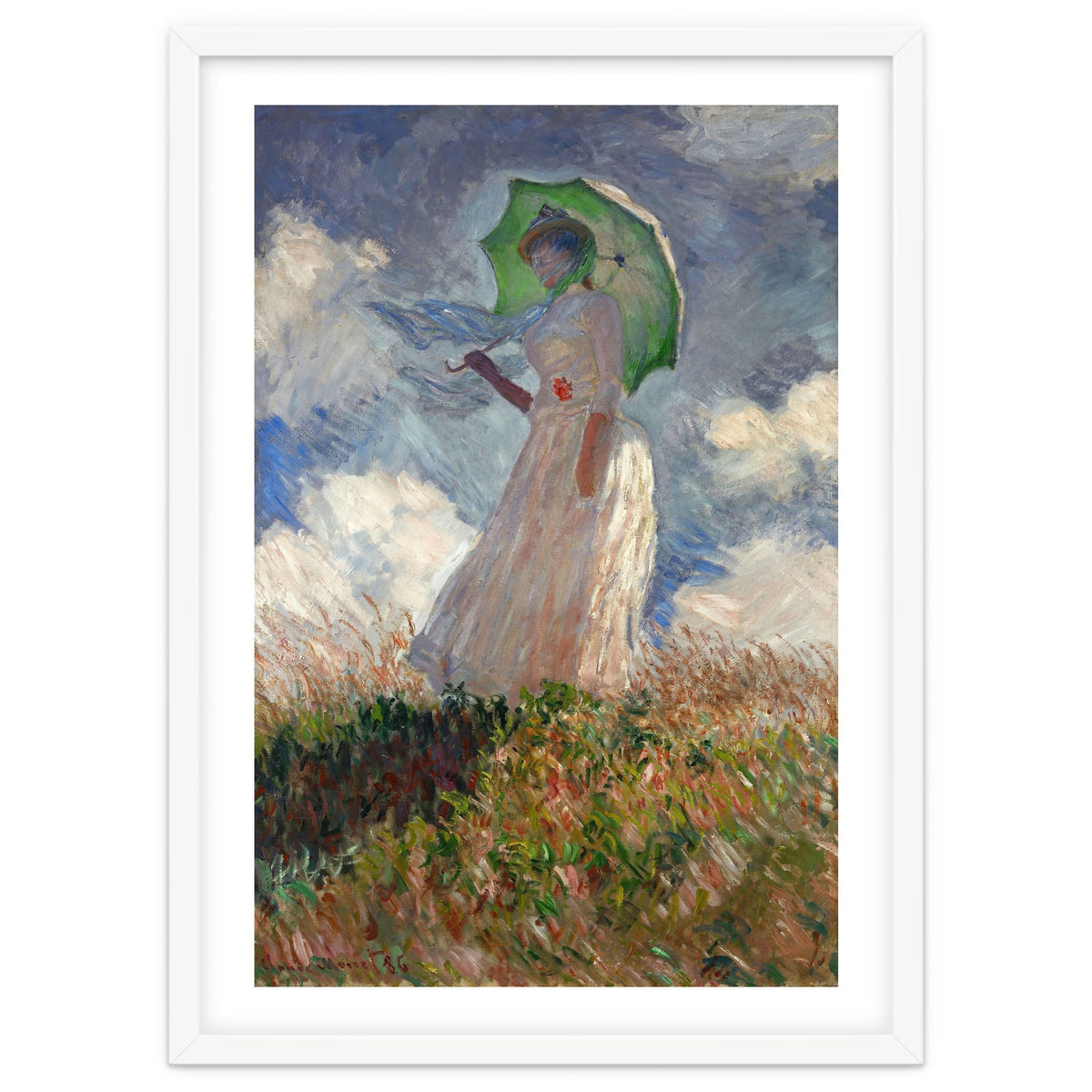 Claude Monet / 'The Woman with a Parasol', 1886, Oil on canvas, 131 × 88 cm. SUZANNE HOSCHEDE.