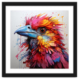Vibrant Abstract Bird Portrait Watercolor Splash thumbnail