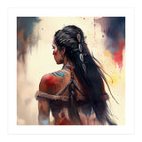 Braided Warrior Woman Profile (Print Only) thumbnail