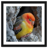 Cute Lovebird Perched On A Rock In A Cave thumbnail