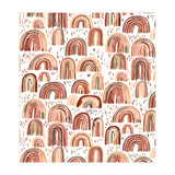 Cute Watercolor Rainbows Terracota (Print Only) thumbnail