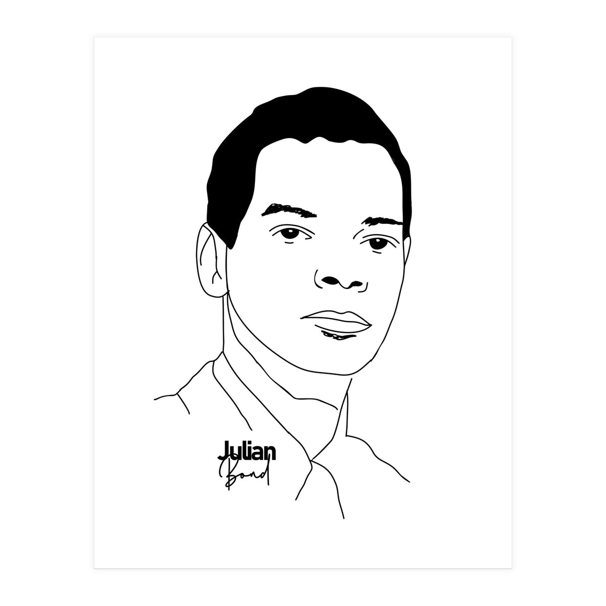 Julian Bond American Social Activist Legend (Print Only)