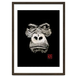 Angry Gorilla White In Black thumbnail