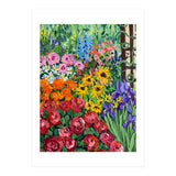 Vibrant Summer Cottage Garden Oil Painting (Print Only) thumbnail