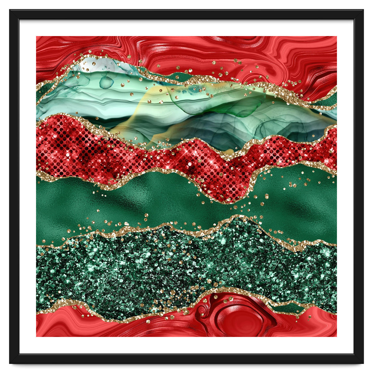 Christmas Glitter Agate Texture 05