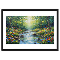 Sunlit Forest Stream