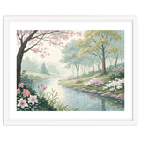 Springtime Blossoms: A Serene Garden Stream thumbnail
