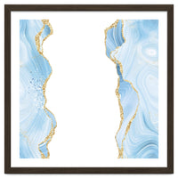 Blue & Gold Glitter Agate Texture 08