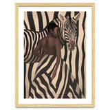 Woman And Zebra In Bold Stripes thumbnail