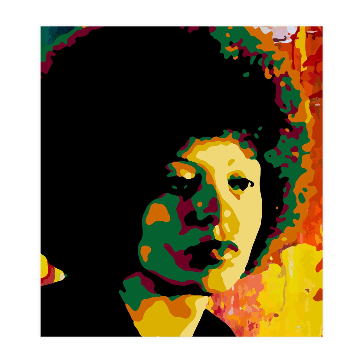 Angela Davis Colorful abstract Art 2 (Print Only)