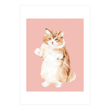 Ms Purrlington Handpainted fluffy cat oil painting (Print Only) thumbnail