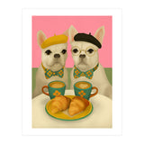 French Bulldogs At Breakfast Café (Print Only) thumbnail