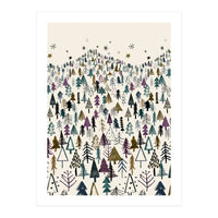 Mountain Forest Trees Winter (Print Only)