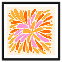 Floral Burst - pink, yellow and orange