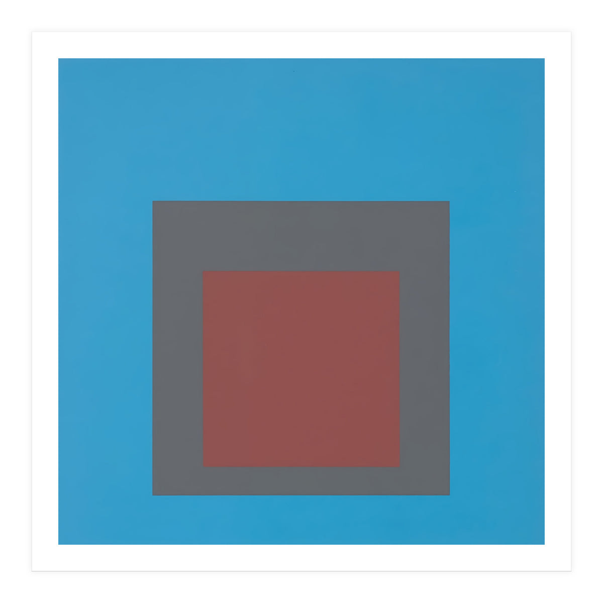 JOSEF ALBERS - HOMAGE TO THE SQUARE, BLUE, DARK RED  (Print Only)