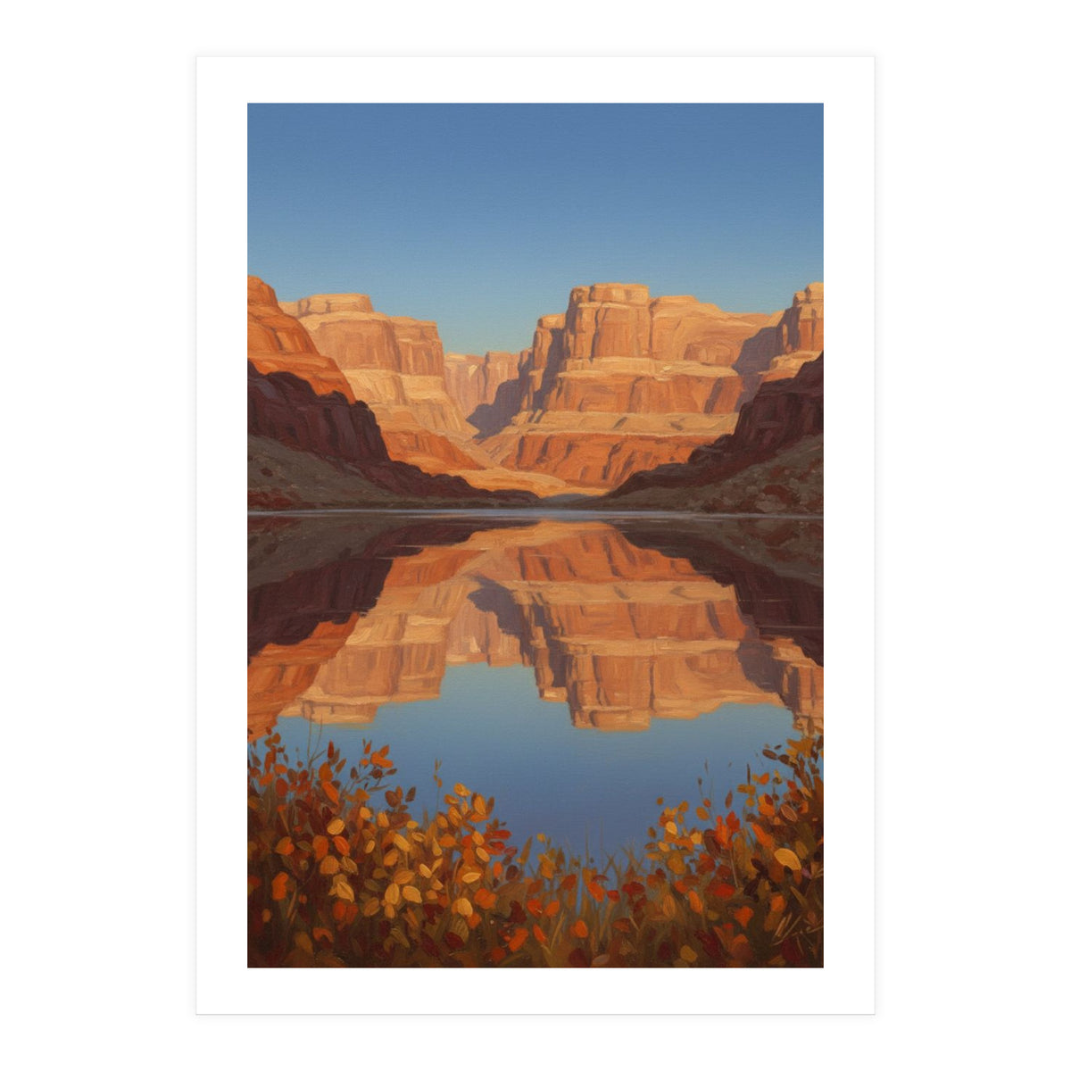 The Silent Echo of Crimson Canyons (Print Only)
