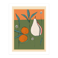 Abstract Pear And Orange Art (Print Only)