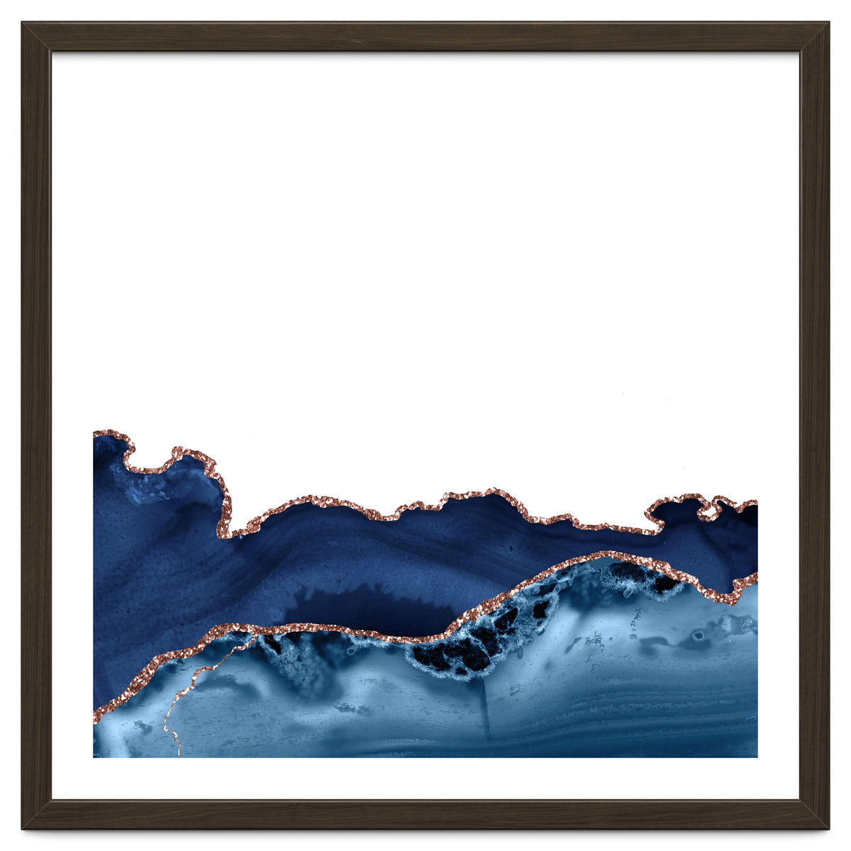 Navy & Rose Gold Agate Texture 26