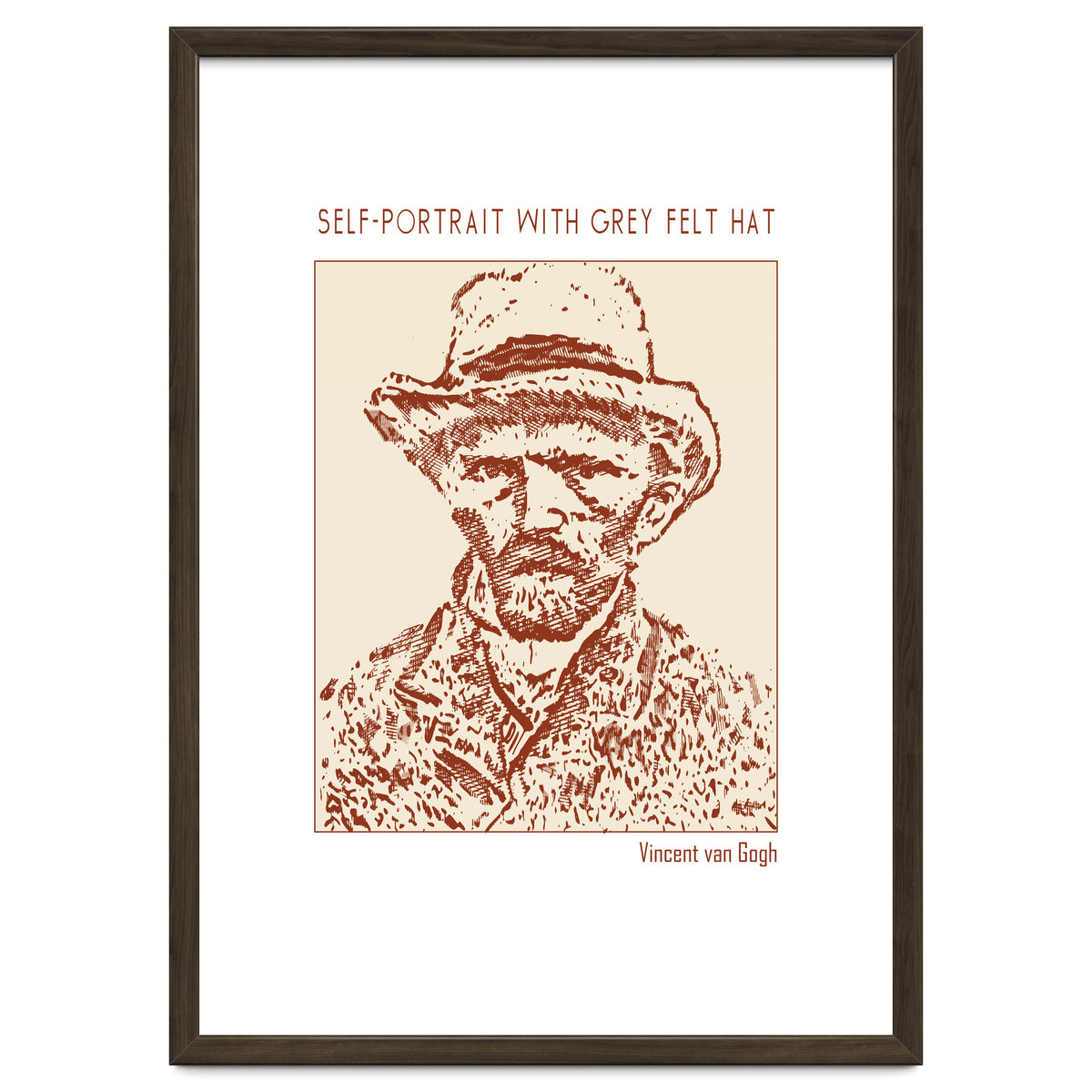 Self Portrait With Grey Felt Hat – Vincent Van Gogh