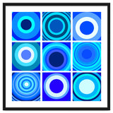 Circles & Rectangles Alt Blue 3 X 3: 4 thumbnail