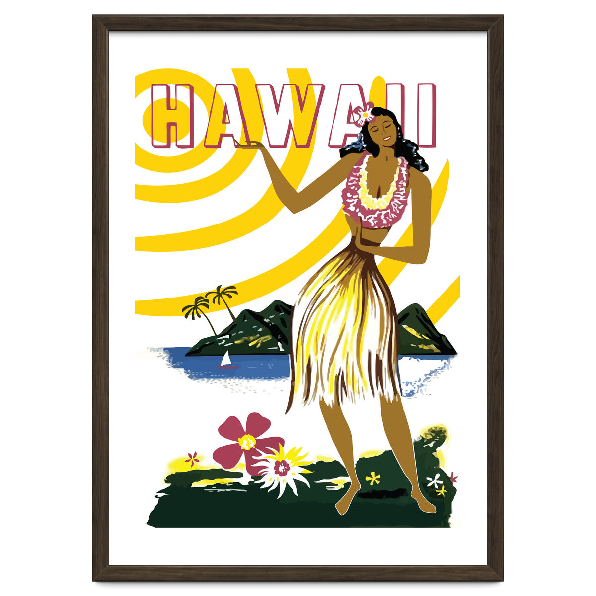 Hawaii, Hula Girl on the Coast